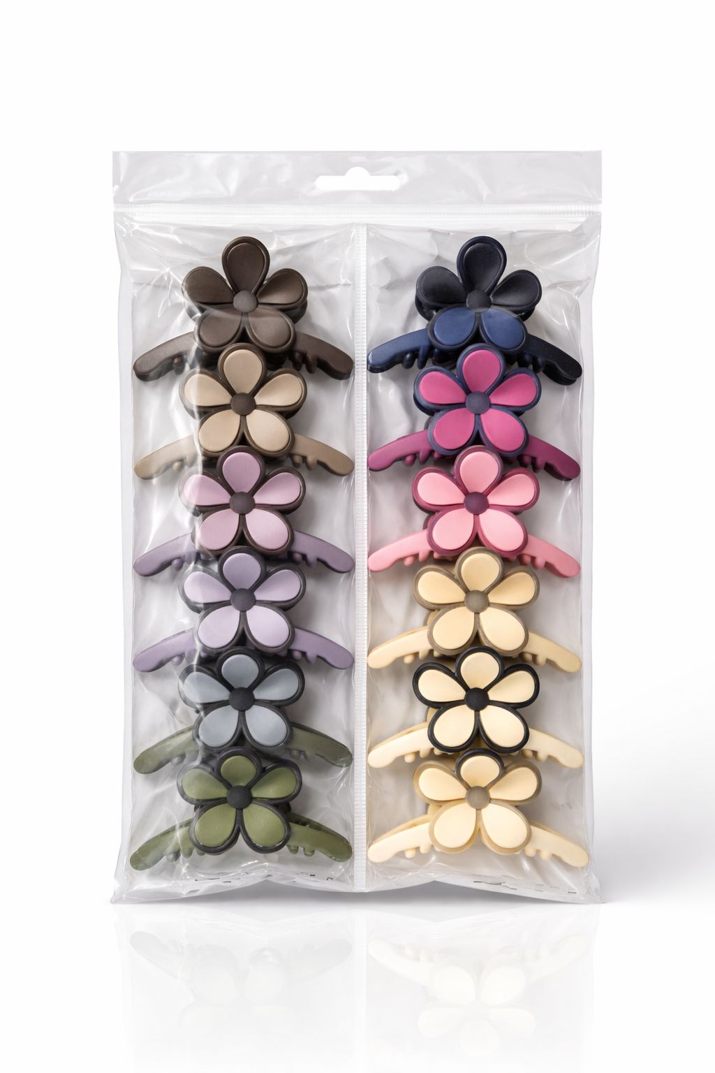 (078) Flower Base T-Style Hair Clip (One Piece 30.Rs) PACK OF 12 - 360