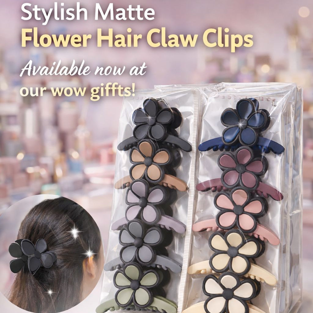 (078) Flower Base T-Style Hair Clip (One Piece 30.Rs) PACK OF 12 - 360