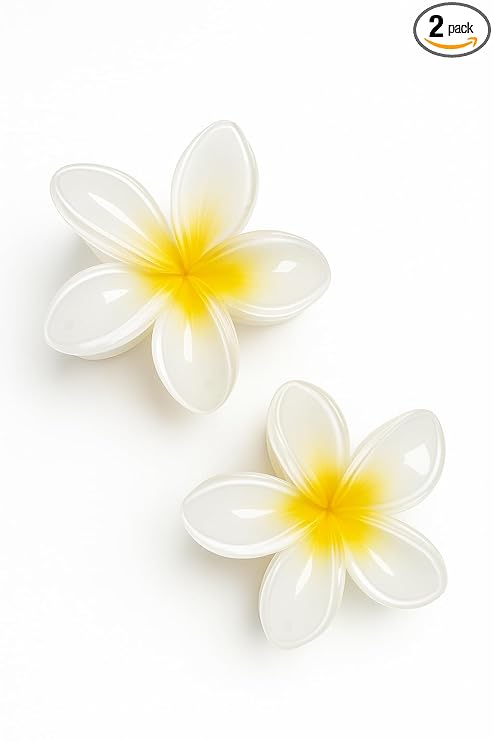 (072) Flower Hawaiian Claw Clips (One Piece 10.Rs) PACK OF 12 - 120