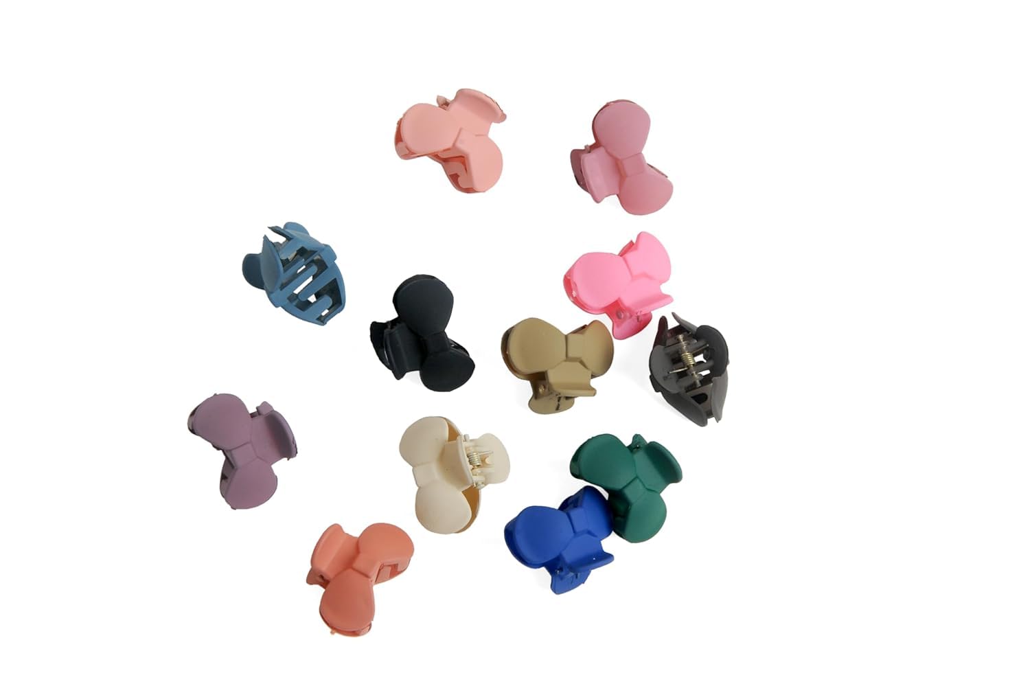 (074) (MOQ - 4 Pcs) Small Hair Stylish  Claw Clips - (One Piece 6.Rs) PACK OF 12 - 72