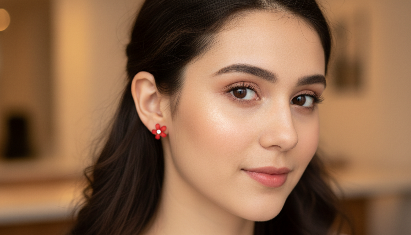 (061) Small Flower Shape Studs – (One Pair 6.Rs) PACK OF 36 PAIRS – 216