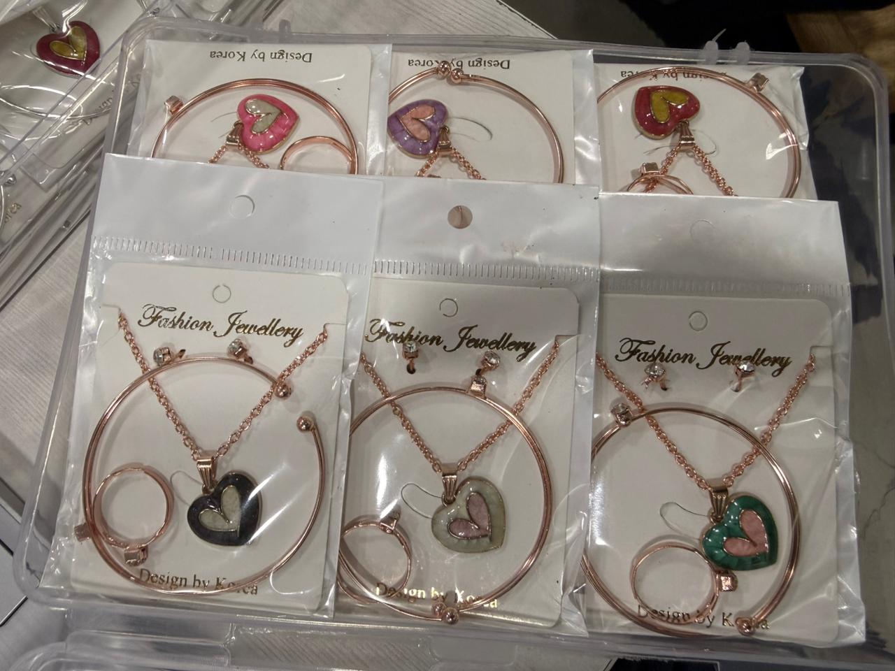 (071) Combo Set – Bracelet, Ring & Earrings (One Set 30.Rs) PACK OF 10 - 300
