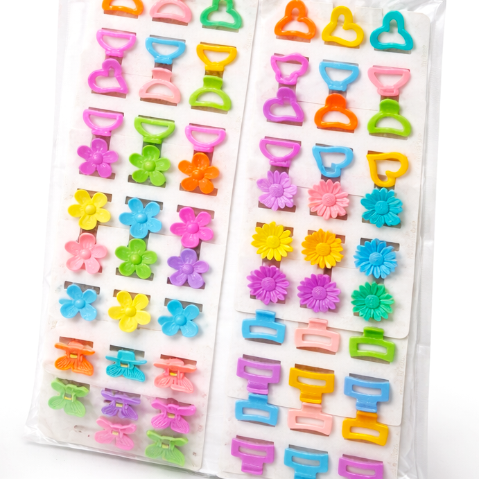 Combo Hair Clips (055) Flower,Claw/Butterfly (One Piece 3.Rs) PACK OF 36 PIECES – 108