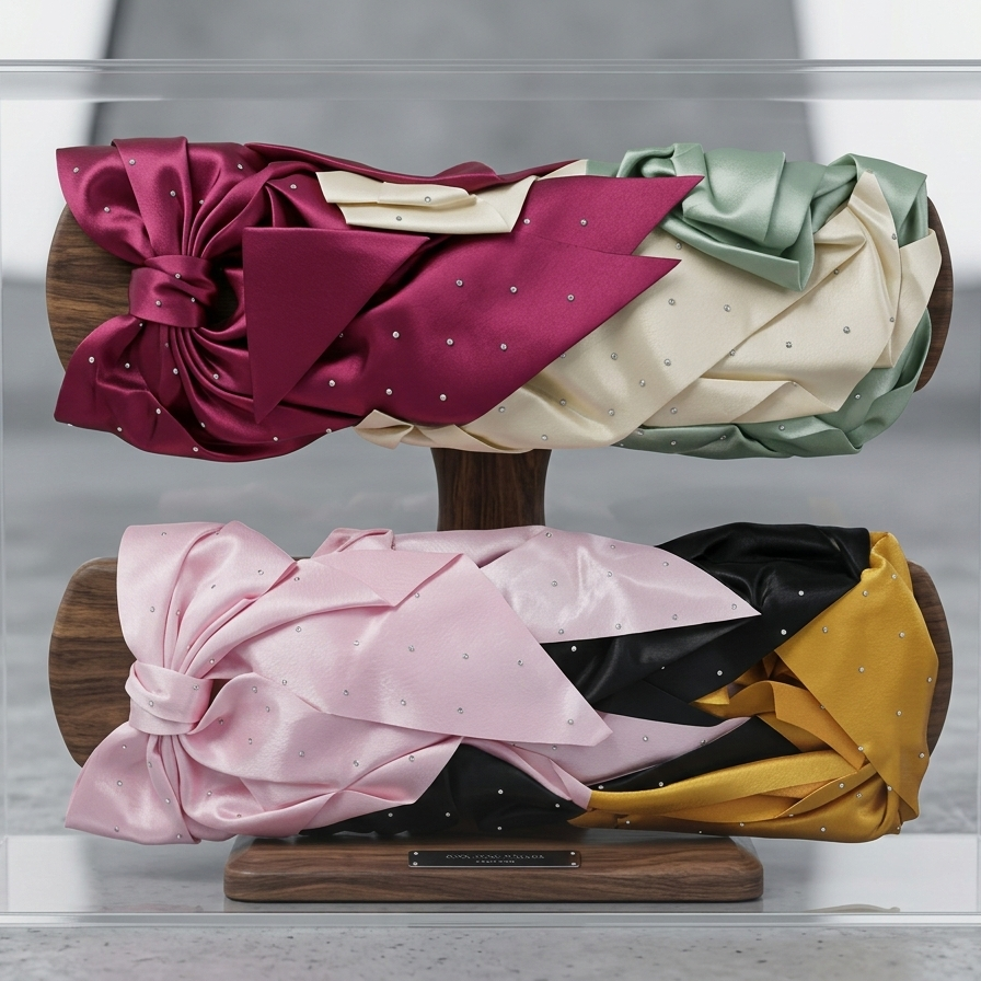 (054) MOQ: 6 | Flair Satin Hair Bow – (One Piece 26.Rs)