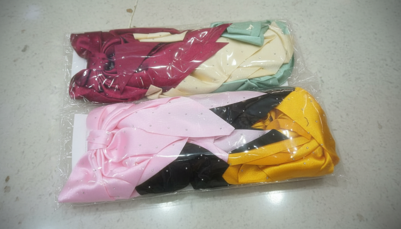 (054) MOQ: 6 | Flair Satin Hair Bow – (One Piece 26.Rs)