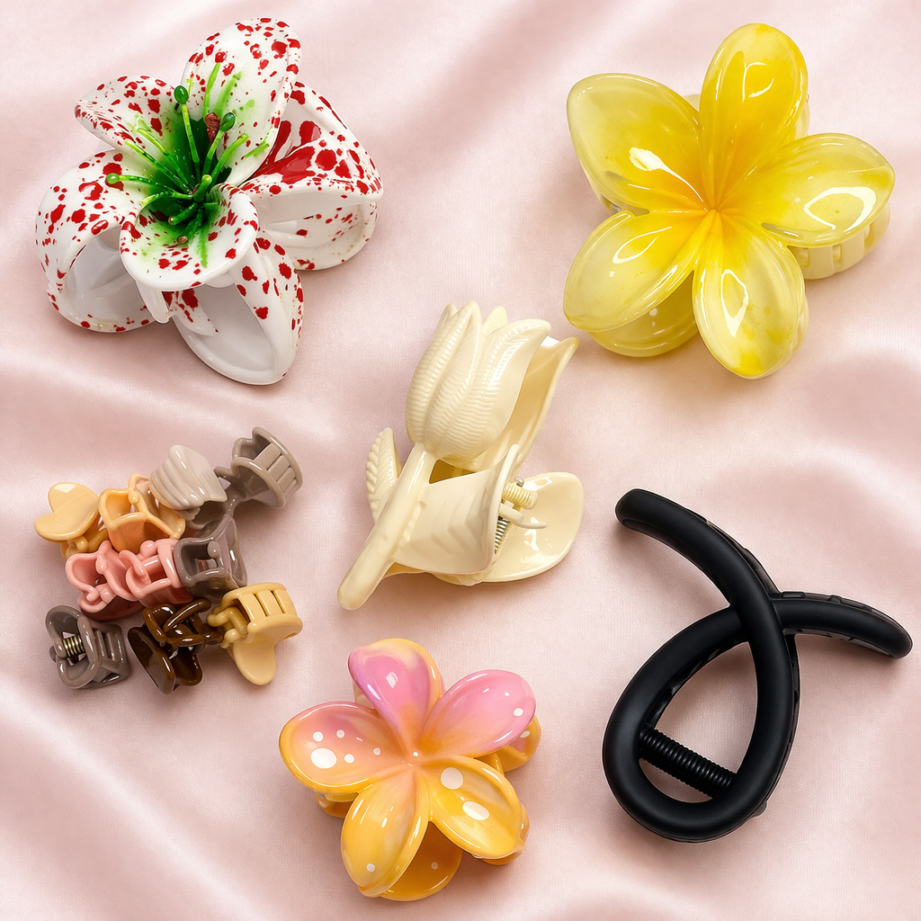 (082) Korean Hair Clip Combo – 50+ Clips (14 Different Designs) | ₹250 Pack