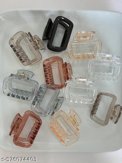 (084) (MOQ - 4 Pc) Wide-Open Hair Claw Clips for Women – Non-Slip Medium Hair Clutchers