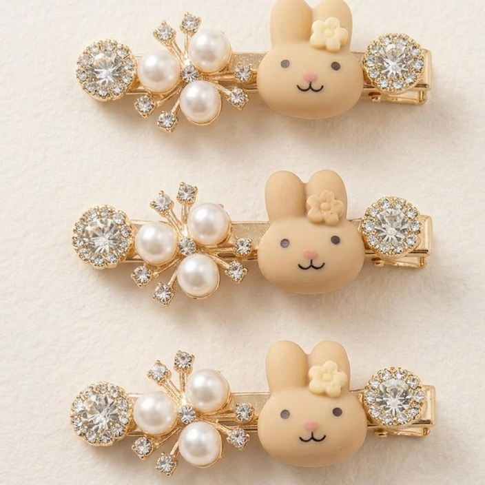 (085) Elegant Pearl Hair Clips for Girls & Women (₹21 Per Piece | Pack of 12 - ₹250)