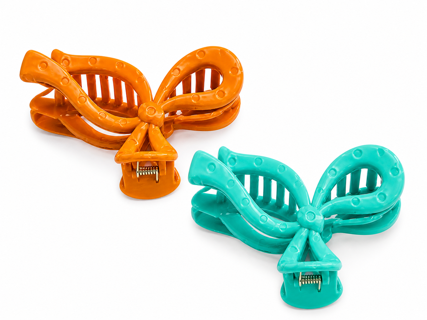 (087) Matte Finish Bow Hair Claw Clip for Women (₹17 Per Piece | Pack of 12 - ₹200)