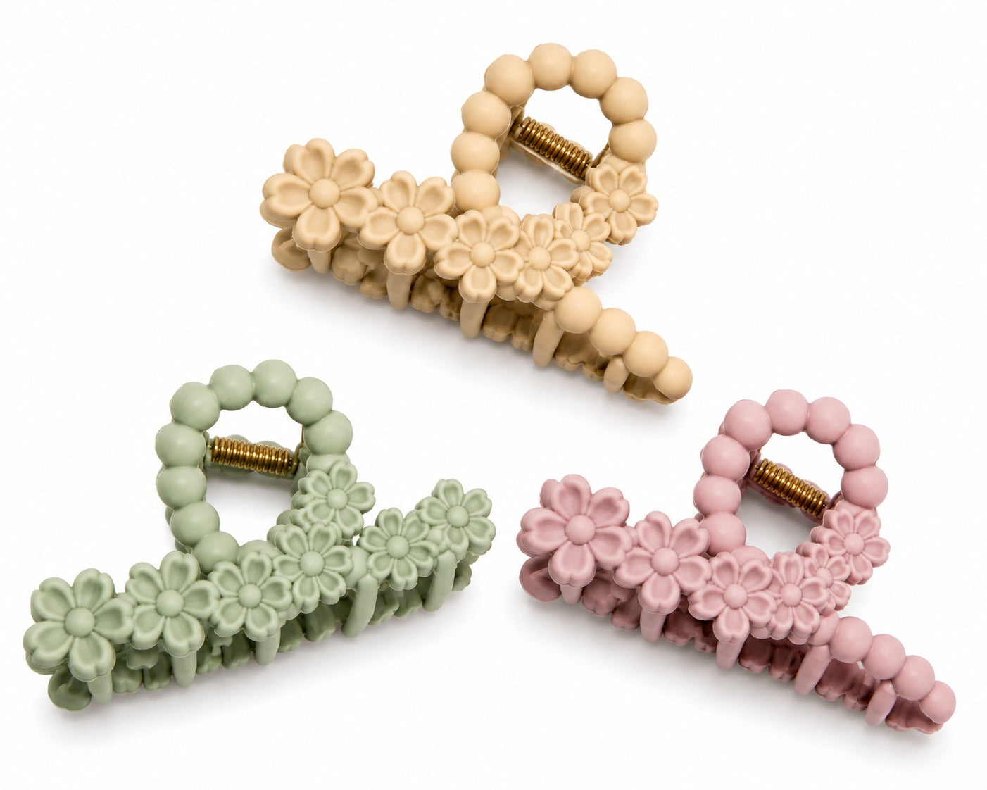 (088) Korean Style Flower Claw Clip  (₹17 Per Piece | Pack of 12 - ₹200)