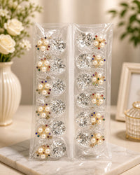 (089) Mini Korean Style Rose Flower Hair Claw Clip (Pack of 24 Pcs - ₹120)