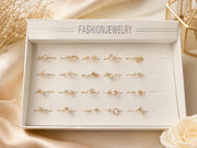 (091) (MOQ -4) Premium Korean Style Adjustable Finger Ring (Per Piece - 45 Rs)