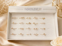 (091) (MOQ -4) Premium Korean Style Adjustable Finger Ring (Per Piece - 45 Rs)