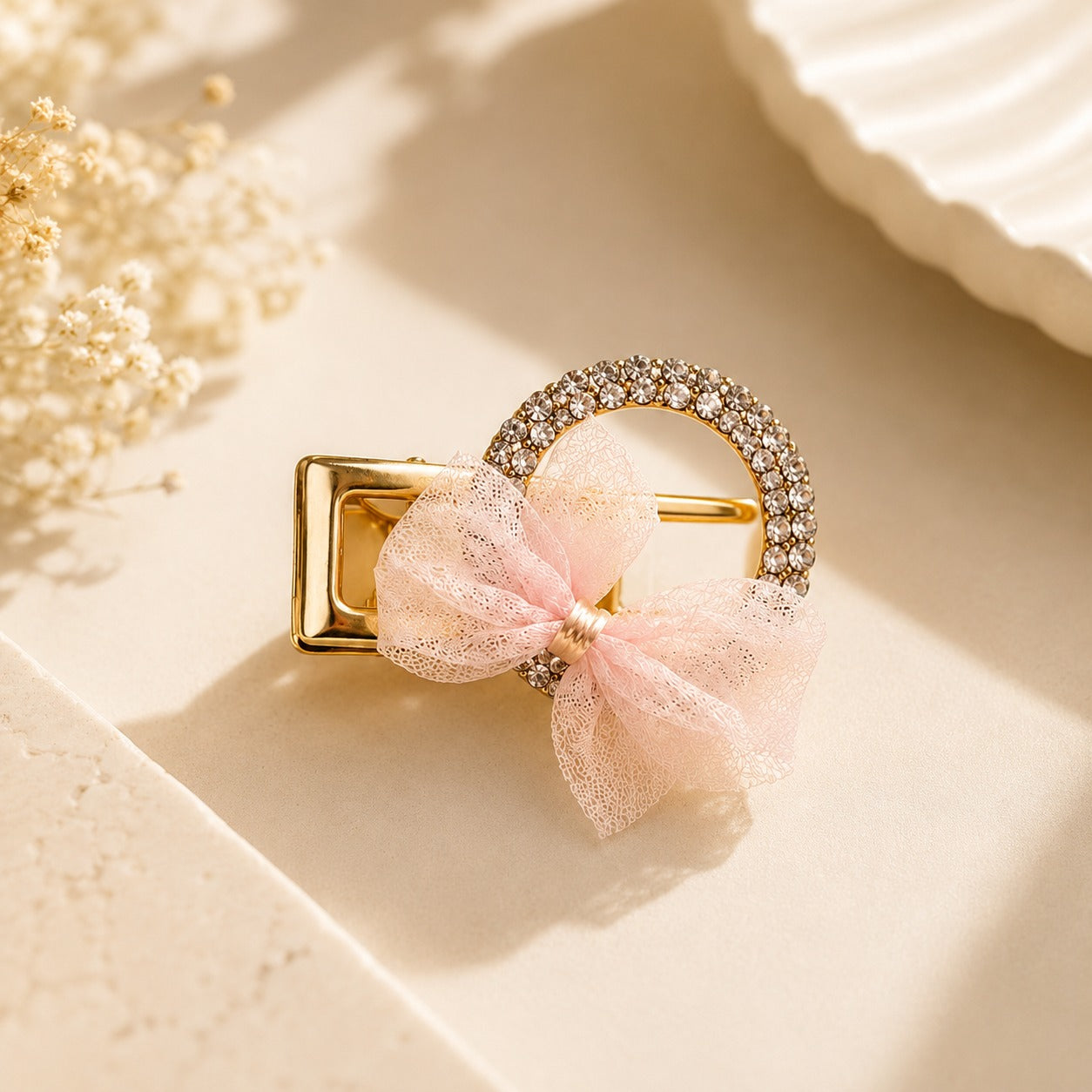 (093) (MOQ - 4 Pcs) Bow Hair Barrette Clip (1 Pack - 6 Pcs | Per Pce - 30 Rs)
