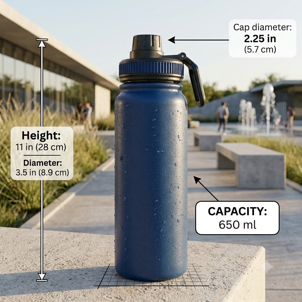 (B47) Hydra Steel Vacuum Insulated 650 ML Stainless Steel Water Bottle