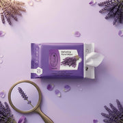 (G62) Lavender Facial Wipes – Gentle Cleansing, Soothing & Hydrating Makeup Remover ( 1 Pack - 25 Wipes)