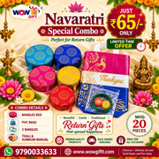 (NRC24) (MOQ: 30 Pcs) Navratri Special Return Gift Combo – Bangle Box, PVC Bag, 2 Bangles & Kumkum Set