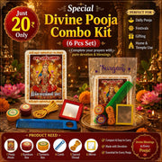 (NRC26) (MOQ: 30 Pcs) Pooja Combo Kit – Goddess Picture, Kumkum Box, Turmeric Box, Comb, Sacred Thread &amp; Mirror