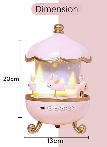 (LI7) Bunny Projector Night Light – 360° Rotatable LED Lamp with 15 Film Shades