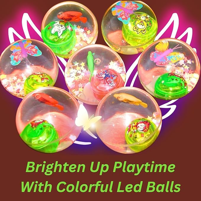 (T60) Colourful Glitter Water Ball with Cute Cartoon Animals – Birthday Sensory Toy