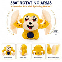 (T59) Cute Monkey Toy with Moving Arms – Interactive Cartoon Animal Toy