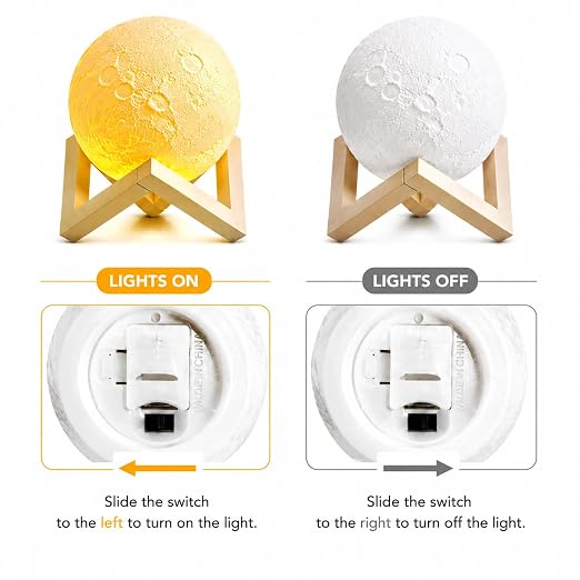 (LI17) Small Moon Night Light Lamp – LED Moon Lamp for Home Decor