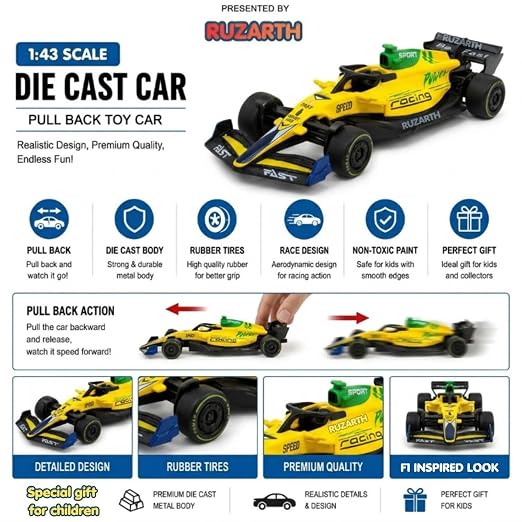 (T58) High Quality Pull-Back Racing Car –  Sports Toy Car