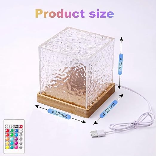 (LI26) Mobstore Northern LED Rechargeable Light Lamp with Wooden Base