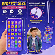 (T62) Educational Smartphone Toy – Interactive Learning Cell Phone with Songs, Math, Stories & Sound Effects for Birthday gift