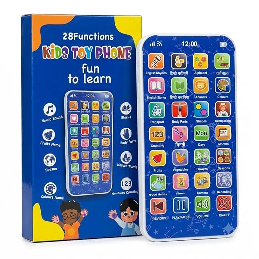 (T62) Educational Smartphone Toy – Interactive Learning Cell Phone with Songs, Math, Stories & Sound Effects for Birthday gift