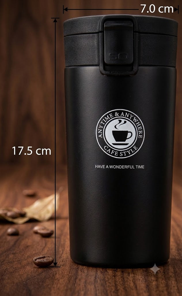 (B51) Vacuum Insulated Stainless Steel 380ML Coffee Cup – Double Wall Travel Mug