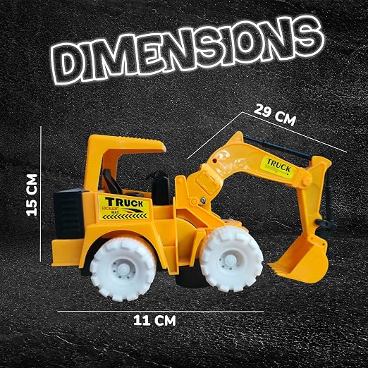 (T57) Musical Excavator Truck Toy with Colorful Wheels