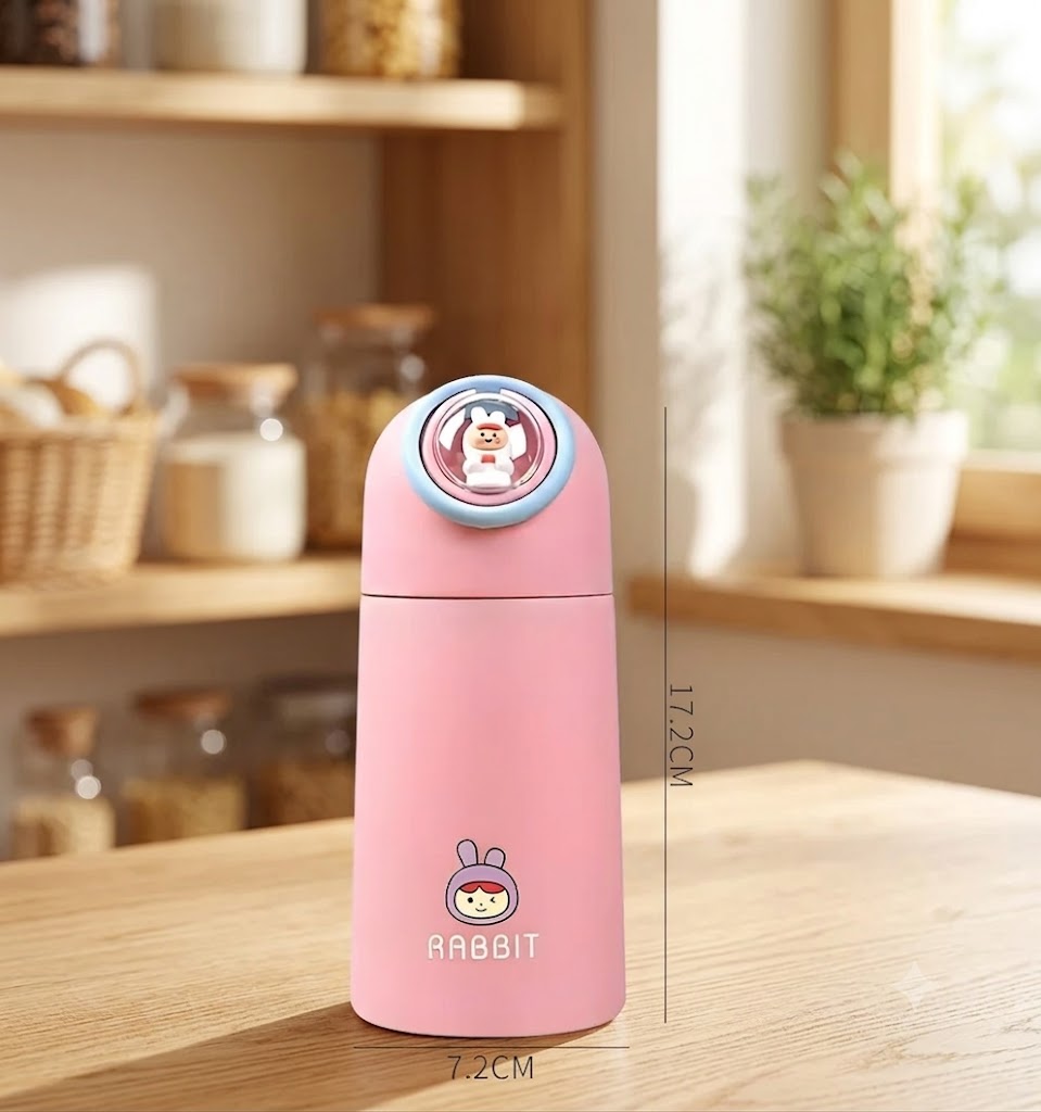 (B41) (MOQ: 4Pcs) Korean Dino Glass 400ML Water Bottle