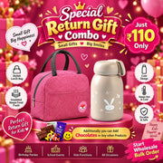 (BRC18) (MOQ: 30 Pcs) Kids’ Return Gift Combo with Lunch Bag and Bunny Bottle