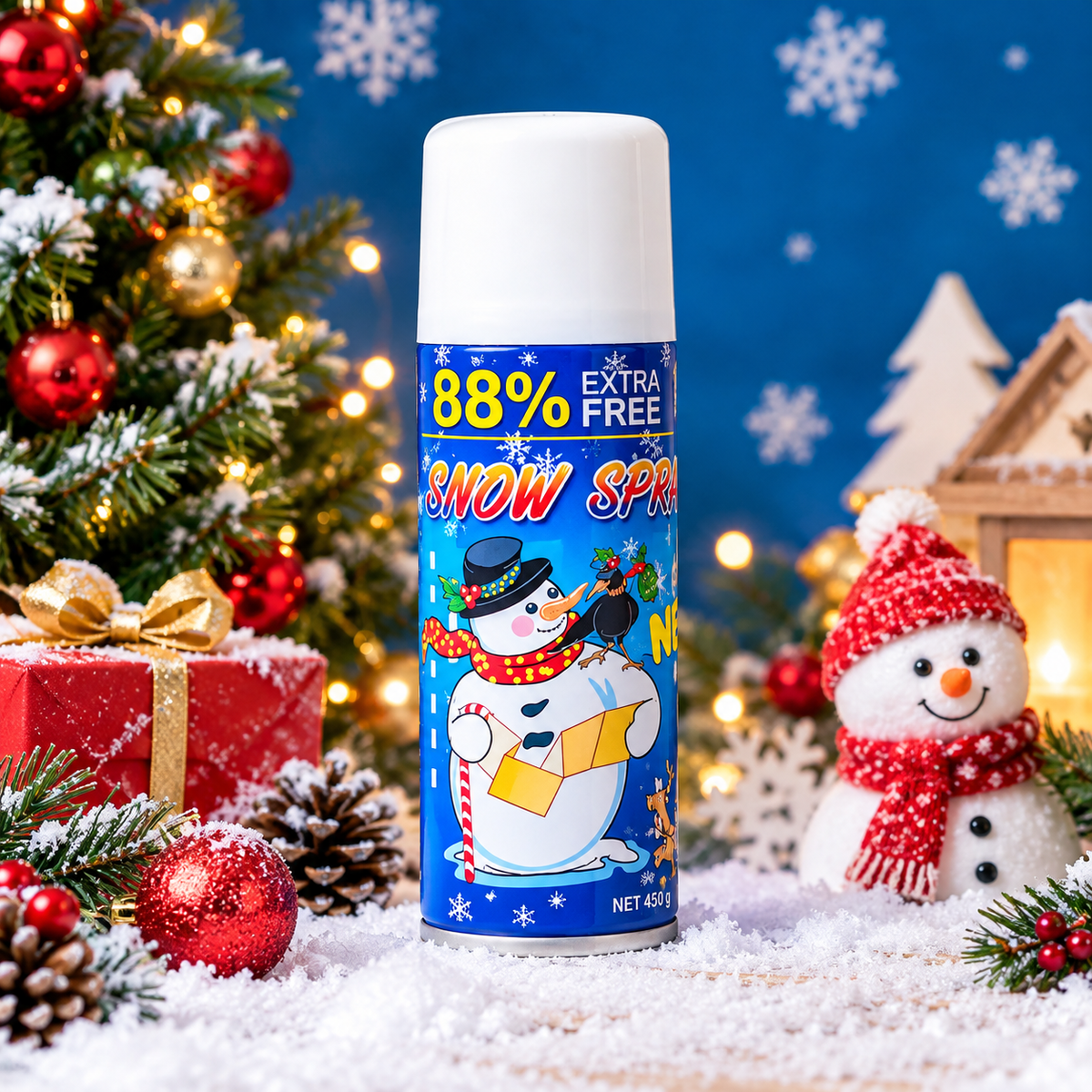 (G60) Festive Snow Spray – 450g Birthday & Party Decoration Spray( 1 Piece - 40 Rs )