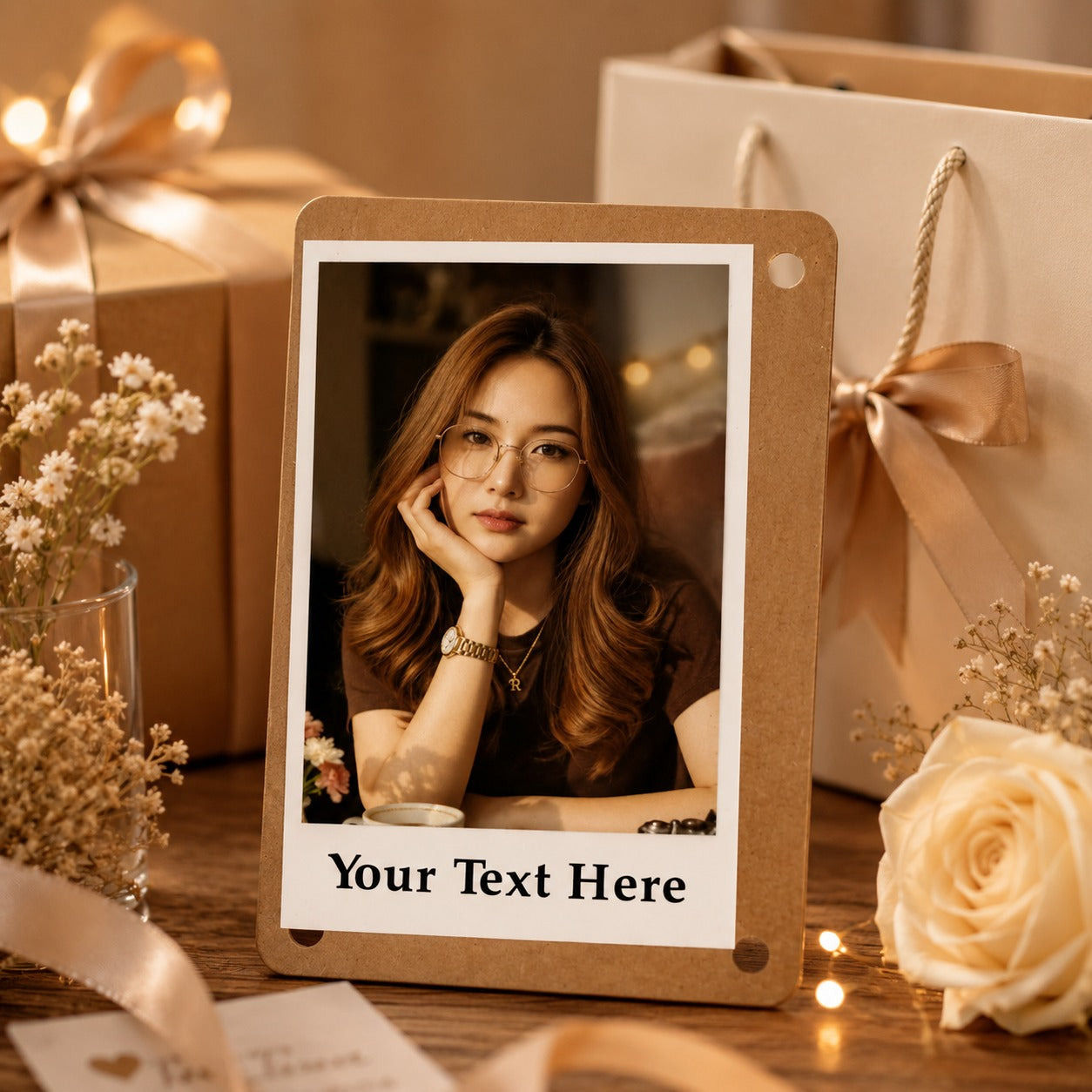 (G-043) (MOQ: 4 Pcs) Magnetic Acrylic Photo Frame – Clear Double-Sided Frame for Photos