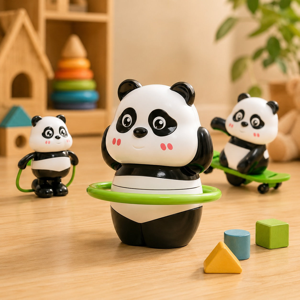 (T-001) Cute Panda Action Toy for Kids – Interactive Panda Toy (Different Design)