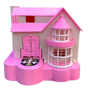 (T56) Pink Princess Dollhouse Playset with Puppy Toy