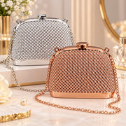 (BA12) Tessara Metallic Dome Shoulder Bag | Stylish Sling Bag for Women