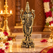 (MG24) (MOQ: 30 Pcs) Large Brass Lord Venkateswara Balaji Idol Statue for Pooja and Decor