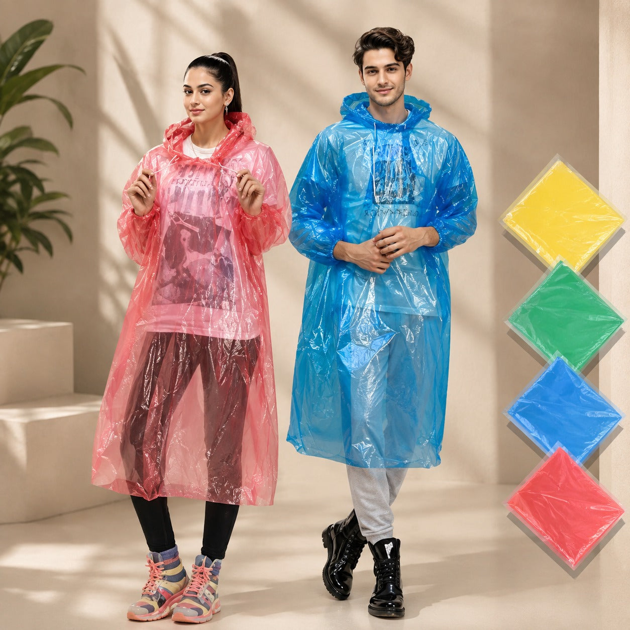 (S-014) (MOQ: 24 Pcs) Disposable Rain Coat for Adults (Big Size) - Lightweight