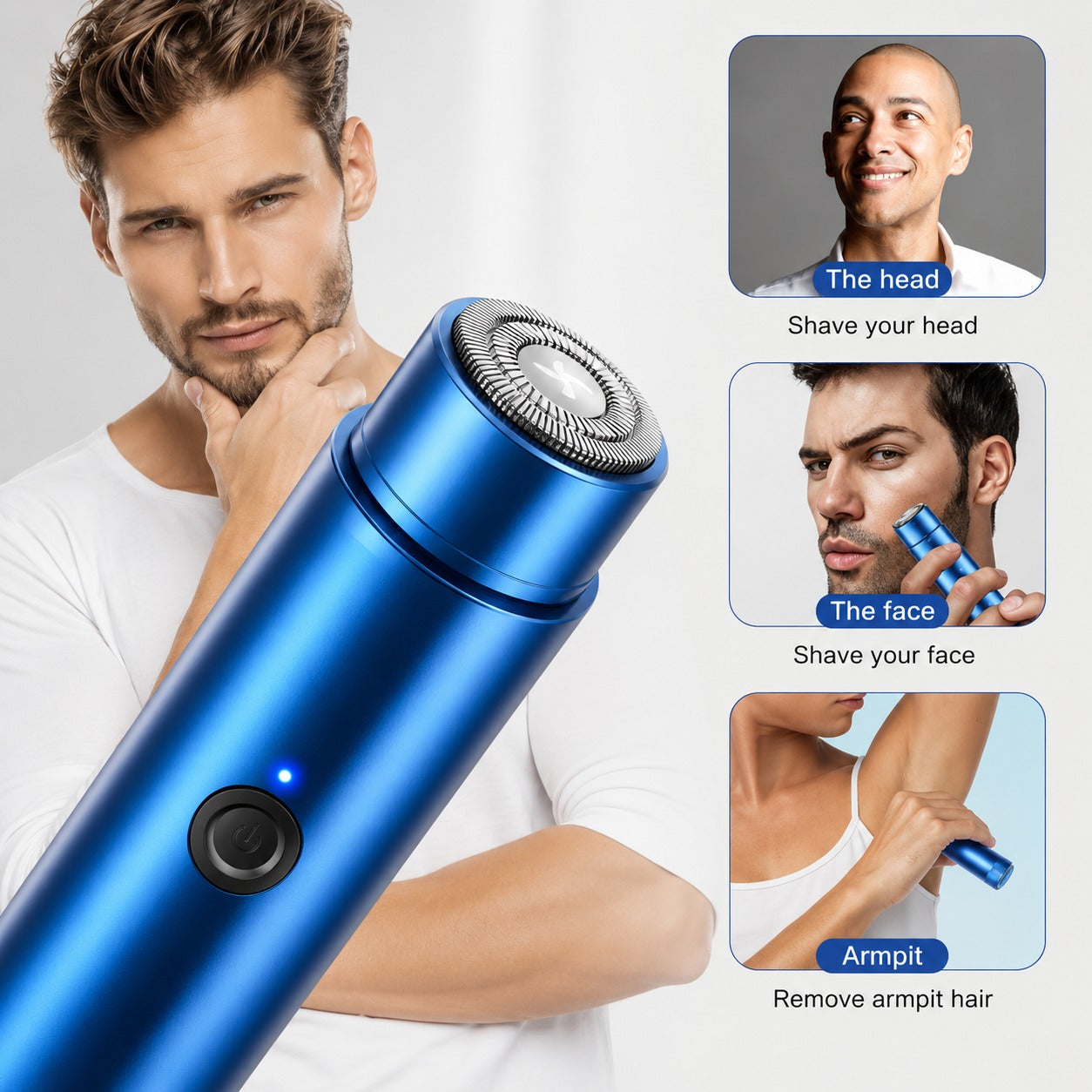 (SC-004) Portable Mini Electric Razor for Men – Rechargeable, Easy-to-Use Shaver