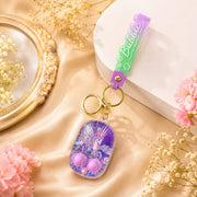 (KC37) (MOQ: 4 Pcs) Unicorn Bubble Keychain – Cute Mini Bubble Maker Keychain