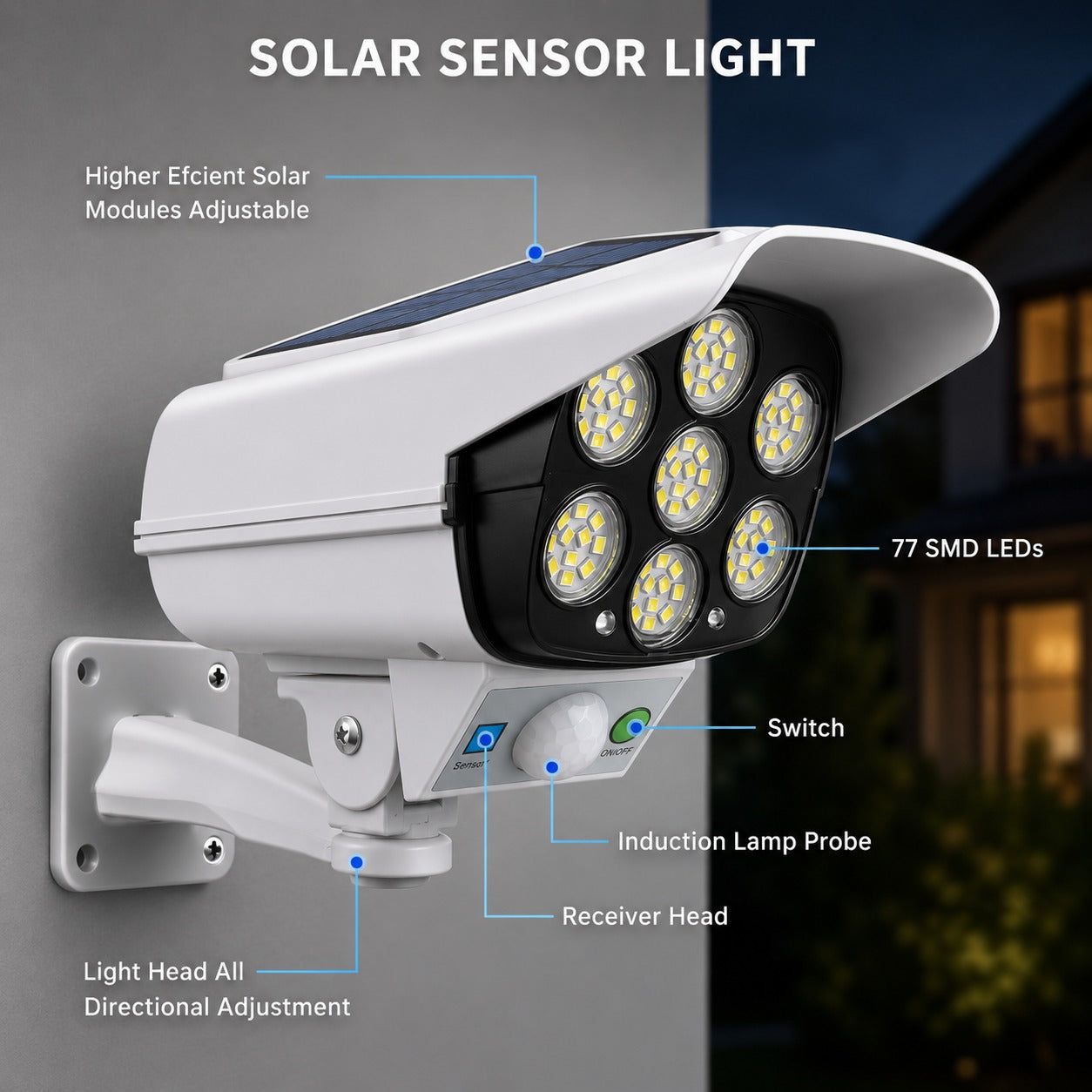 (HL-011) LED Solar Dummy Security Camera Light with Motion Sensor