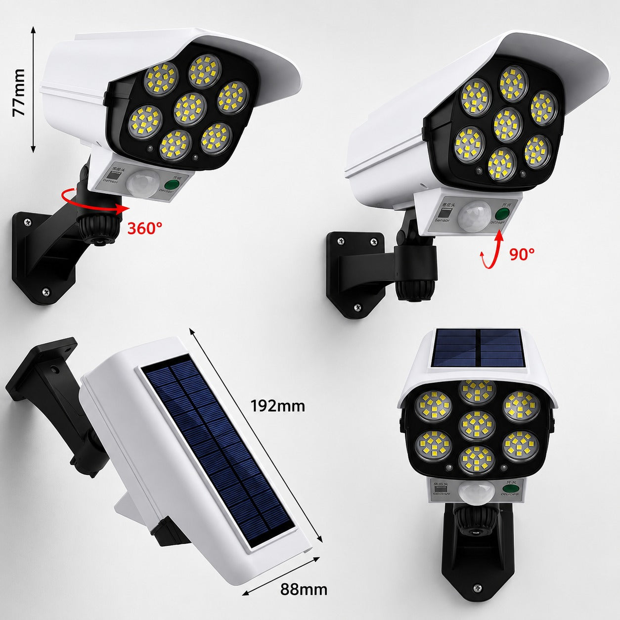 (HL-011) LED Solar Dummy Security Camera Light with Motion Sensor