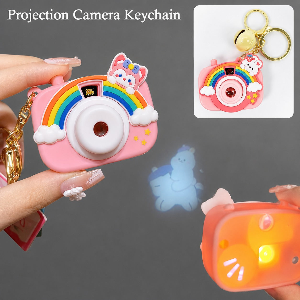 (KC-001) (MOQ: 4 Pcs) Stylish Oblivion Cartoon Keychain – LED Projection Keyring