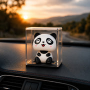 (C-004) Solar Powered Panda Dashboard Toy – Moving Head Car Decor