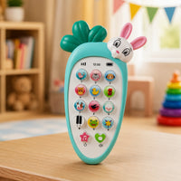 (T-007) Carrot Shape Musical Rabbit Toy Phone for Kids with Light & Sound