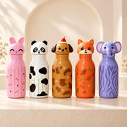 (B65) Cartoon Animal Print 450 ML Stainless Steel Water Bottle for Everyday Use