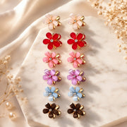(WA-002) Multicolor Floral Hair Claw Clips (Pack of 12) (One Piece 10.Rs)